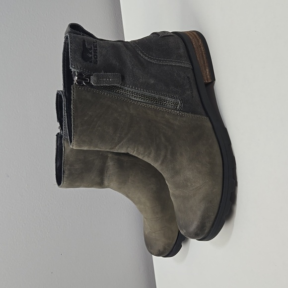 Sorel Emelie Zip Bootsie Waterproof Gray Boots - Picture 5 of 10